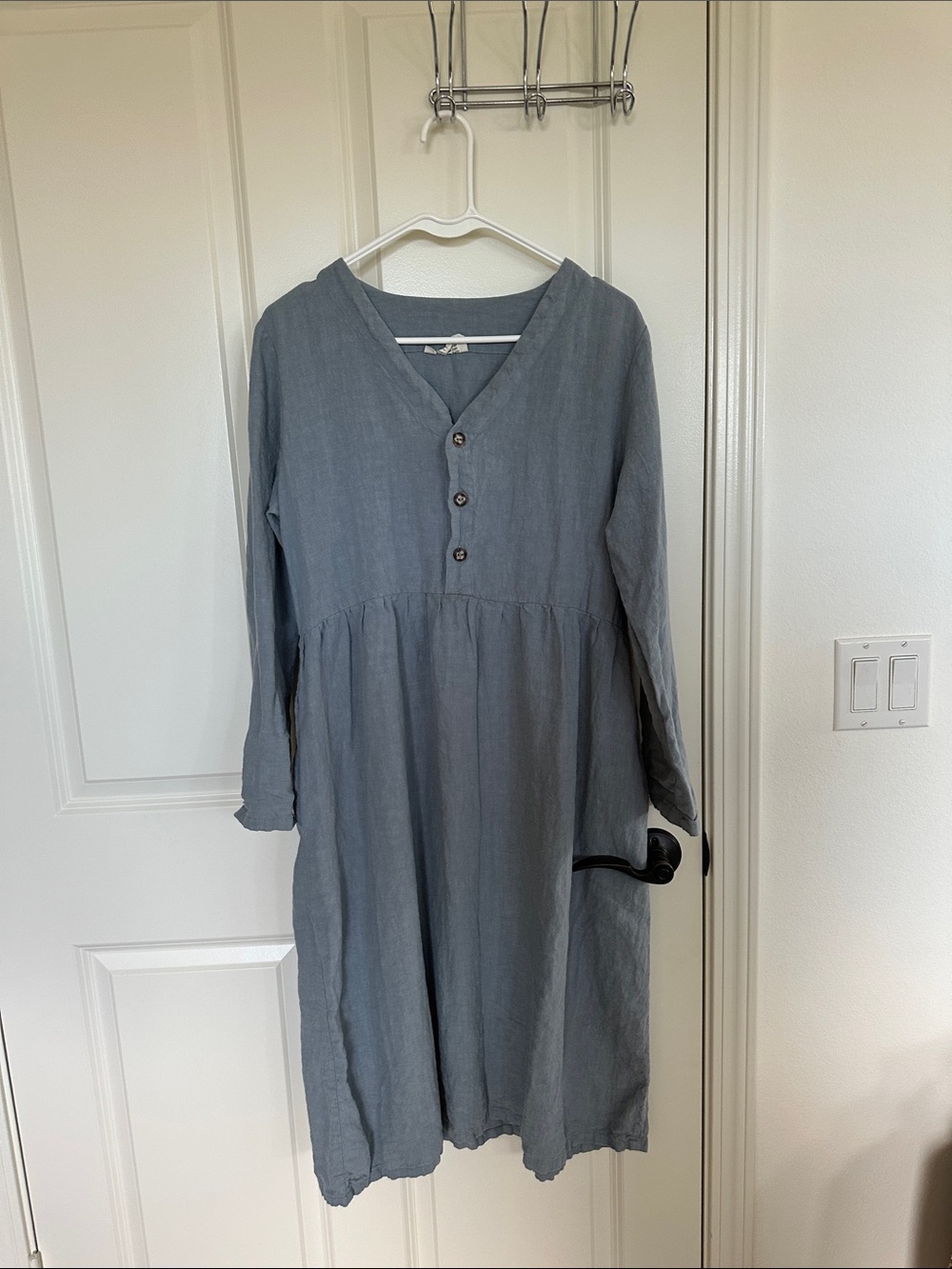 Peplum co linen dress